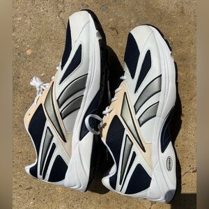 Reebok White and Black Athletic Shoes with Supportive Midsole